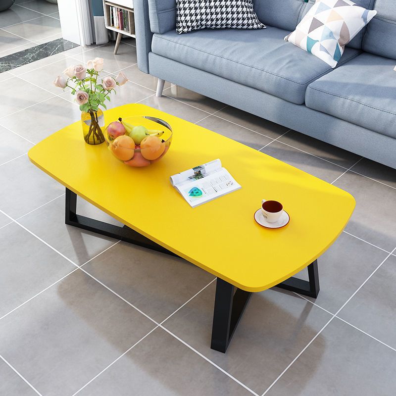 Cross Legs Coffee Table Rectangle Coffee Table for Living Room