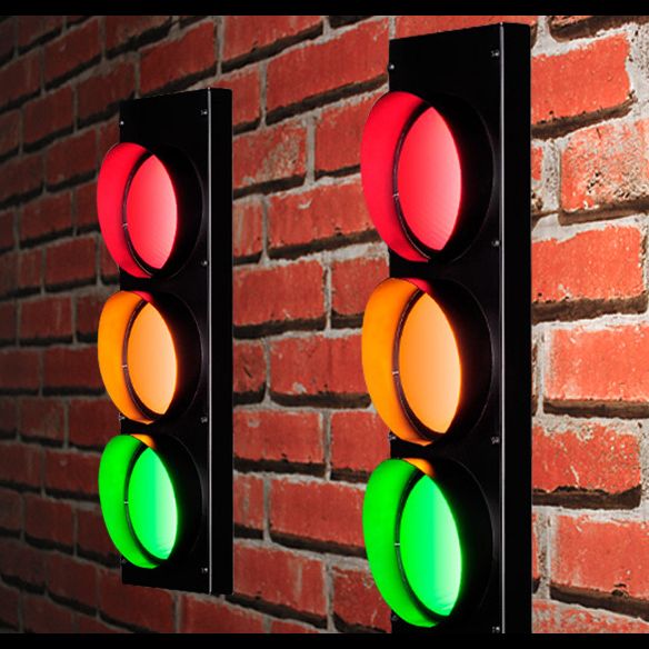Indoor Decoration Wall Mount Light Creative Traffic Light Sconce Light for Coffee Shop