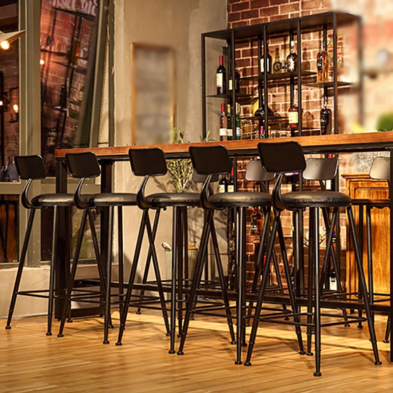 29.53" Industrial Bar and Counter Stool Low Back Stool with 4 Legs