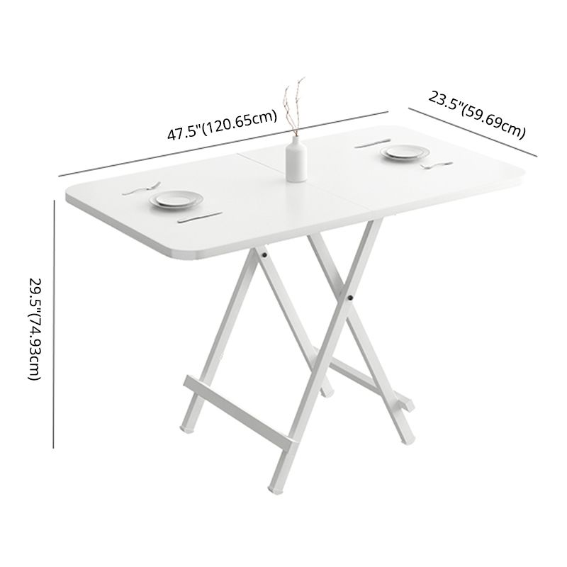 Modern Style Wooden Dining Room Set with Round Table Space-Saving Design Dining Table Furniture