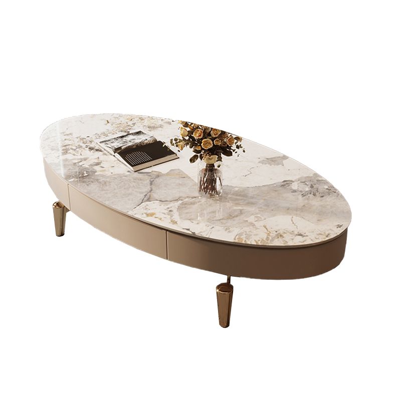 No Distressing Slate Coffee Table Glam Single Coffee Table with Drawer