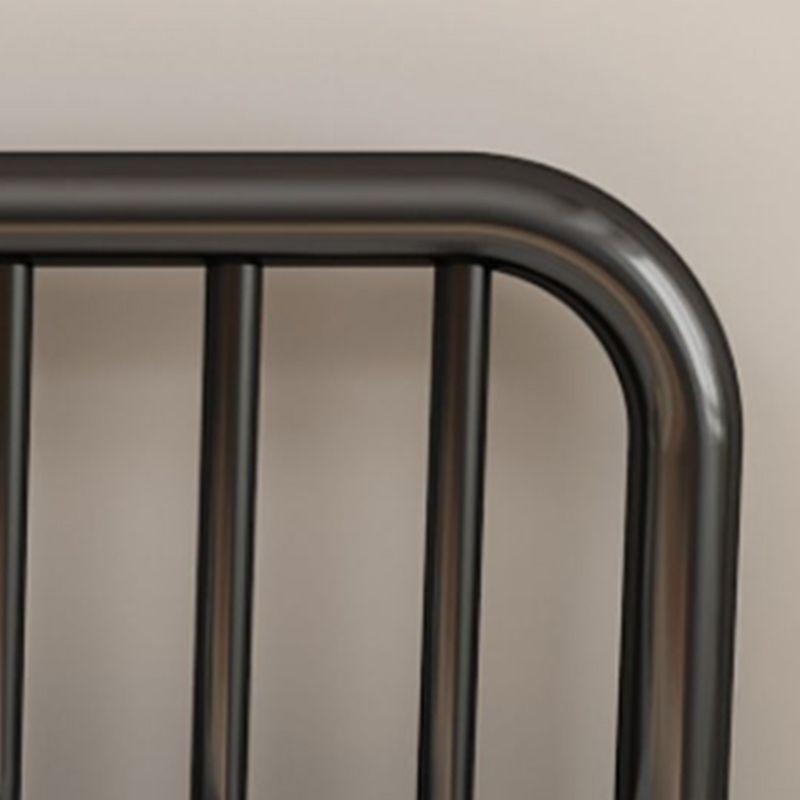 Glam Metal with Headboard Rectangular Slat Solid Color Slat Bed
