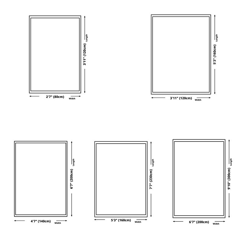 Contemporary Area Rug Modern Geometric Rug Polyester Washable Area Carpet for Living Room