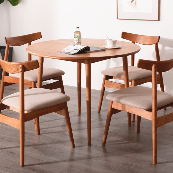 Table à manger à double piédestal en bois massif simplicité