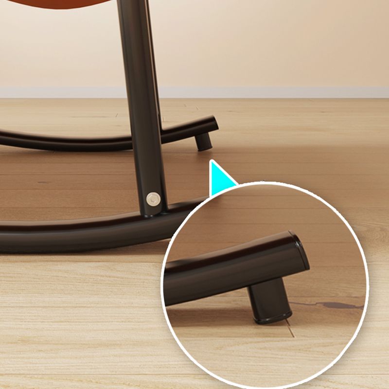 Contemporary Rocking Chair Wing Back Rocker Chair with Seat Cushion