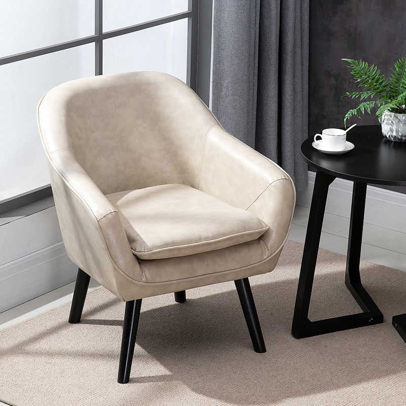 Contemporary Accent Armchair Arms Included Barrel Accent Chair