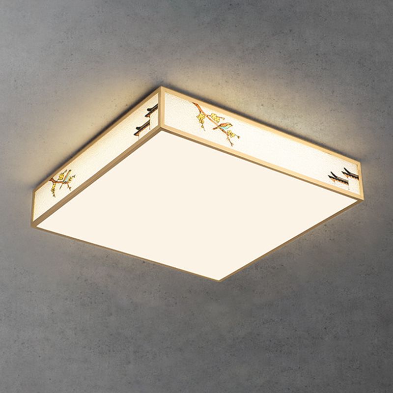 Modern Ceiling Lamp Geometric LED Flush Mount Light Fixture with Acrylic Shade