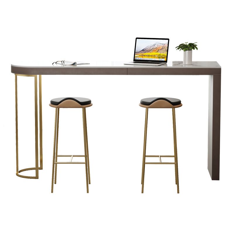 Contemporary Pub Table Set 1/2/3 Pcs Metal Frame Bar Table and Stools