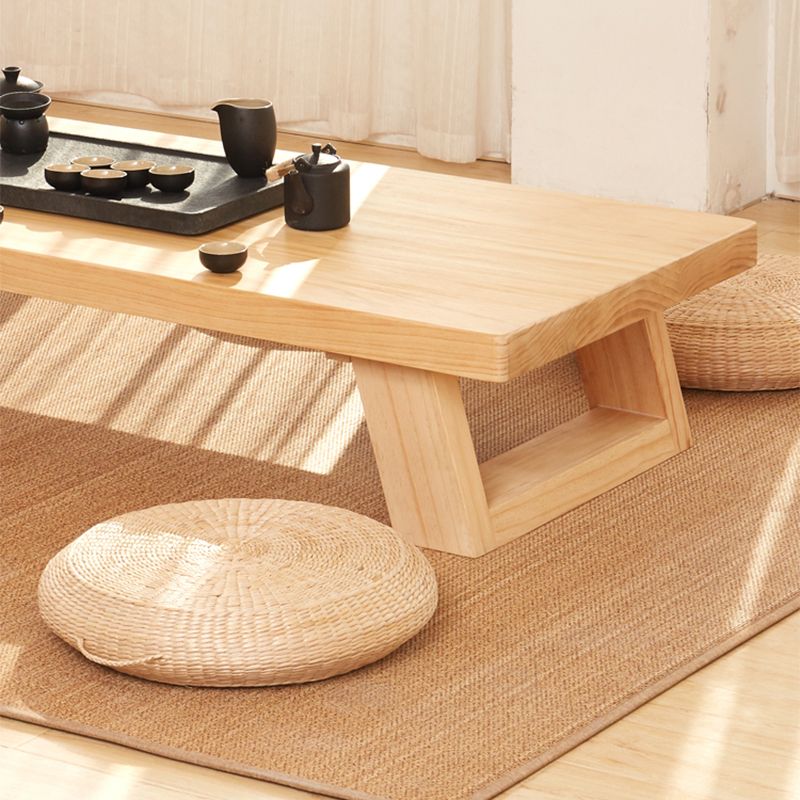 4 Legs Coffee Table Contemporary Solid Wood Coffee Cocktail Table