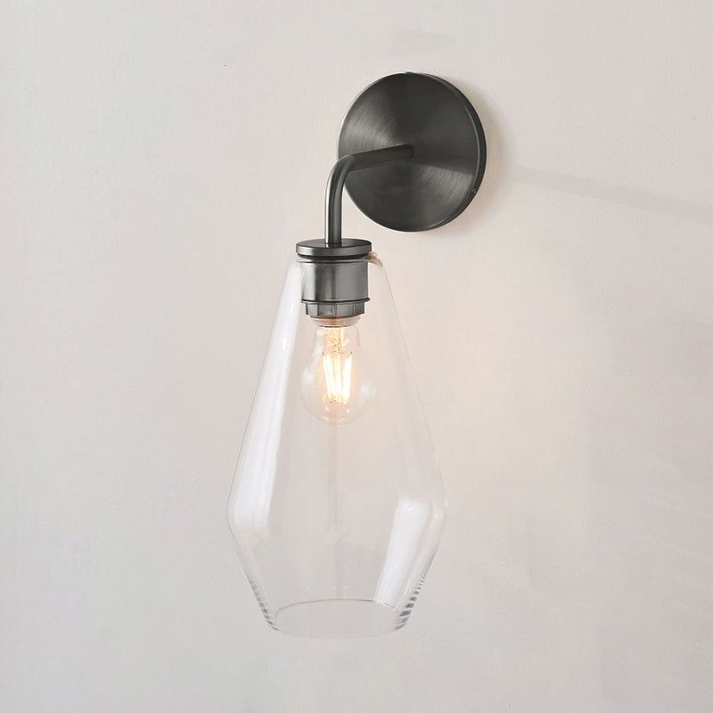 Simple Wall Sconce Lamp Glass Wall Mounted Light for Bedroom