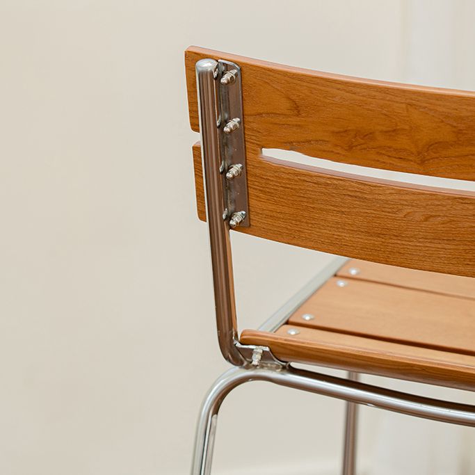 Contemporary Low Back Armless Bar Stool with Silver Metal Base