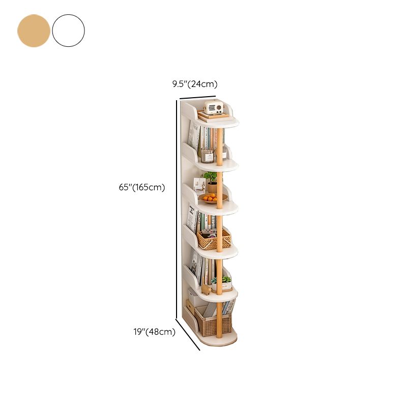 Engineered Wood Bookcase Standard Contemporary Bookshelf with Shelves