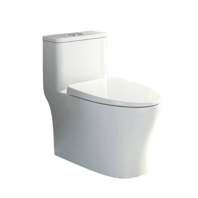 Traditional Floor Mounted Toilet White Seat Included Toilet Bowl for Bathroom