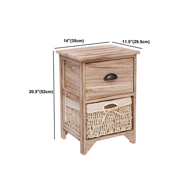 Contemporary Accent Chest with Drawers and Baskets in Natural