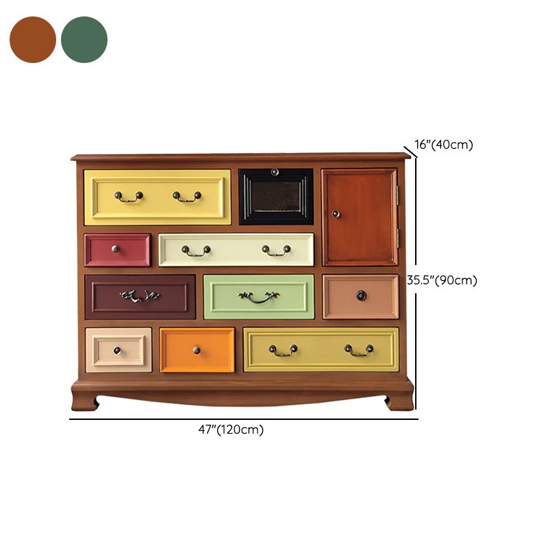 Coastal Birch Storage Chest Dresser Horizontal Storage Chest for Bedroom