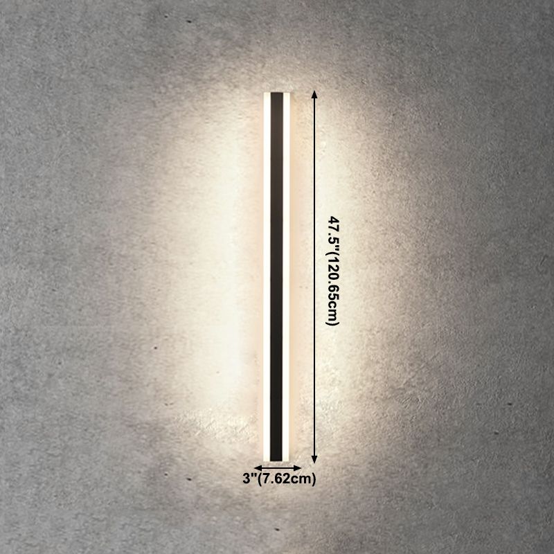 Linearer Schatten moderner Stil Wandleuchten Metall Einleichte Wandmontage Beleuchtung in Schwarz