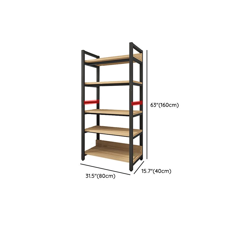 Scandinavian Open Back Bookcase with Shelves for Home Office