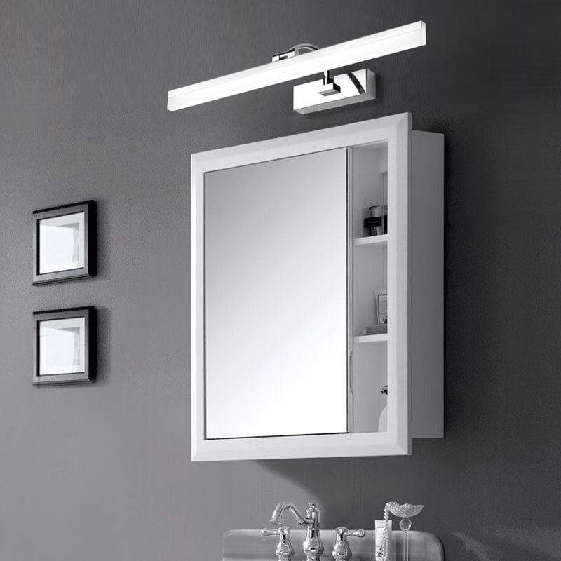 Modern Mirror Front Light LED Vanity Light with Acrylic Shade for Bathroom