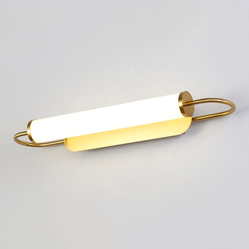 Moderno lampada da parete bronzo bronzo lampada a parete in metallo a 1 luce per bagno