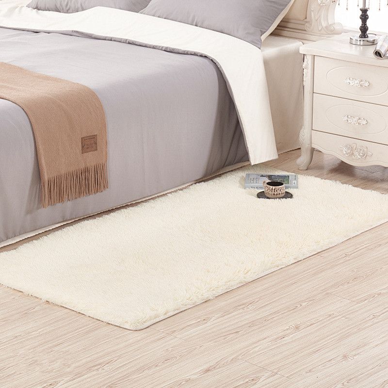 Chic Solid Color Area Rug Plush Modern Area Carpet Non-Slip Backing Rug for Bedroom