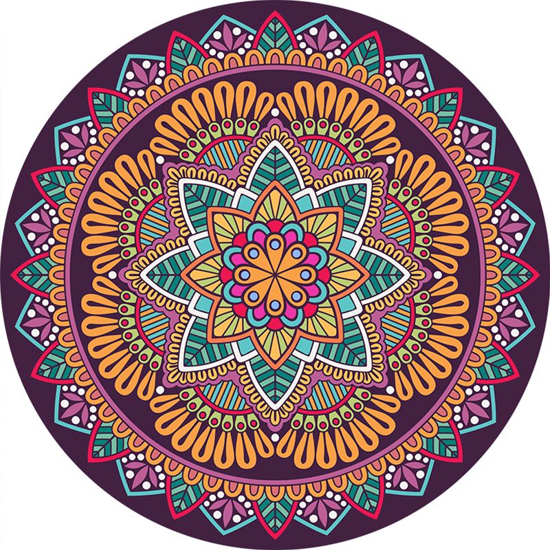 Exclusive Moroccan Rug Multi Colored Tribal Floral Rug Pet Friendly Machine Washable Non-Slip Rug for Room
