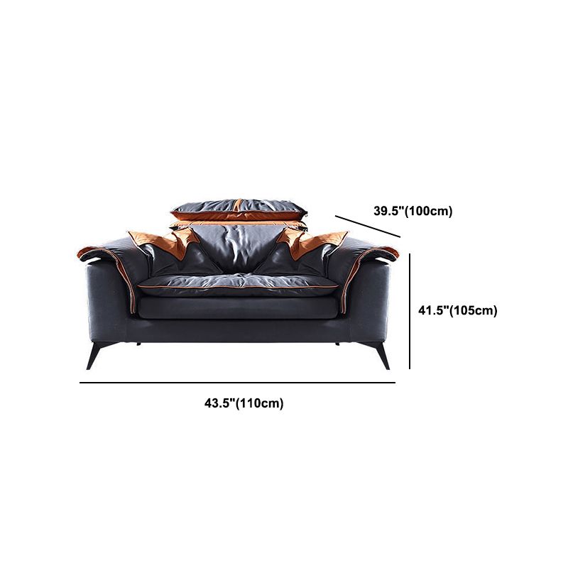 Grey Modern Tufted Sofa & Chaise Stain Resistant Sectional  41.33" H