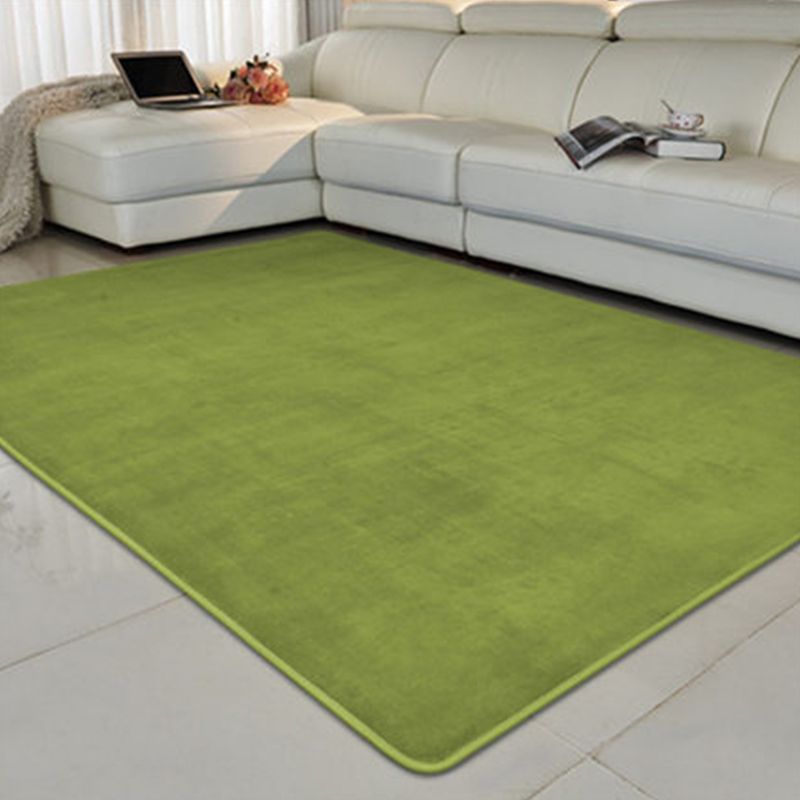 Nordic Living Room Rug Multi Colored Solid Color Indoor Rug Cotton Blend Easy Care Pet Friendly Carpet