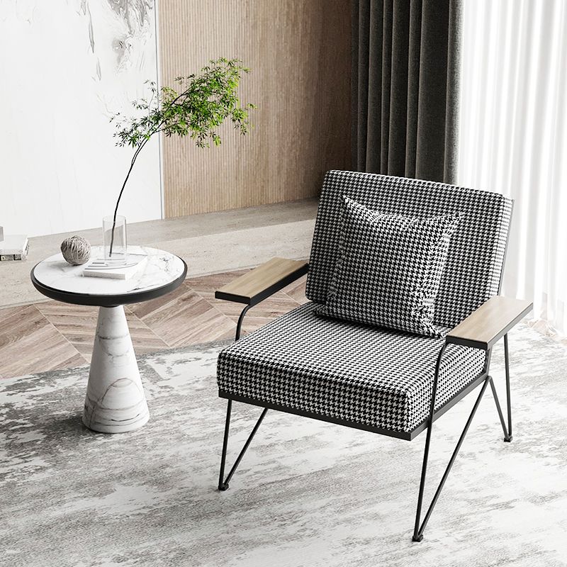 Nordic Arms Included Square Arms Cushion Back Accent Armchair