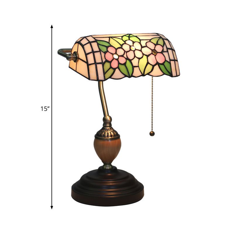 Tachage de vitraux Rose / Plum Blossom / Lotus Nightstand Lampe Tiffany Style Table de la tête de tête simple pour chambre à coucher