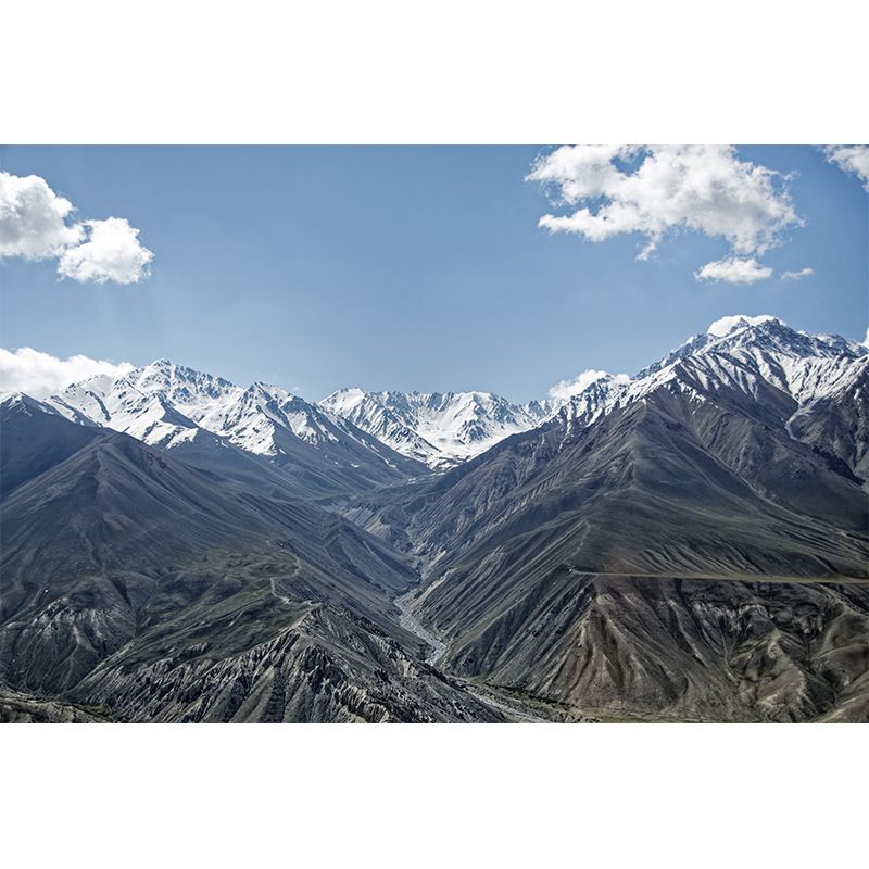 Mountain Range View Mural Wallpaper Stain-Proof Indoor Wall Art, Made to Measure