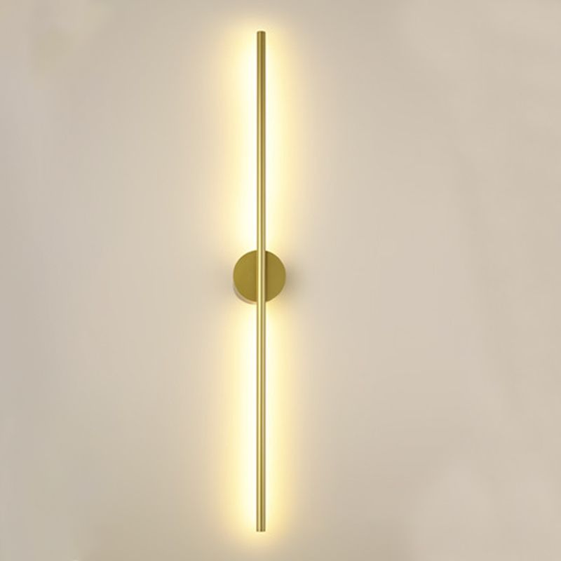 Moderner Stil linearer LED -Wandlampe Metall 1 Lichtwandbeleuchtung in Gold