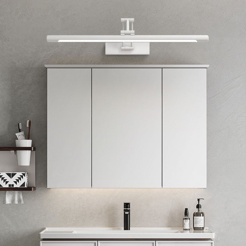 Single Modernism White Bathroom Vanity Light LED Bath Bar for Bedroom