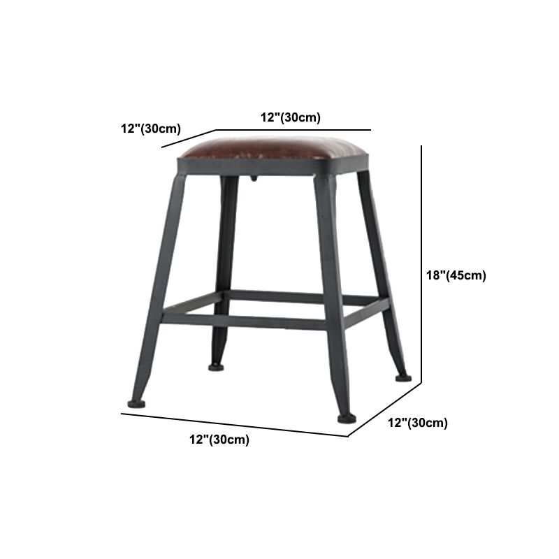 Industrial Bar Stool Wooden Counter Bar Stool with Metal Legs for Home