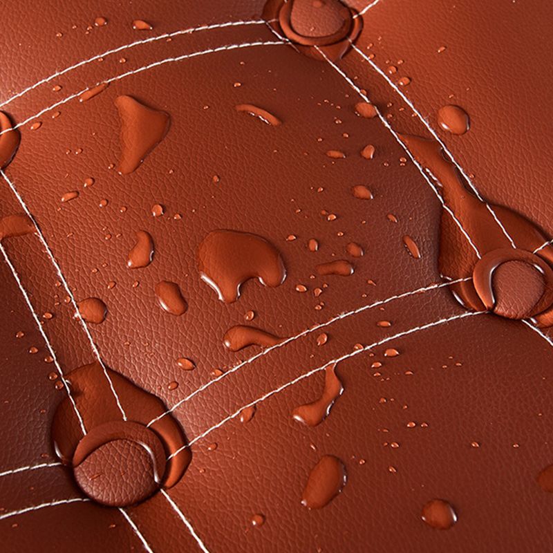 Modern Square Ottoman Foldable Water Resistant Tufted Faux Leather Ottoman with Storage