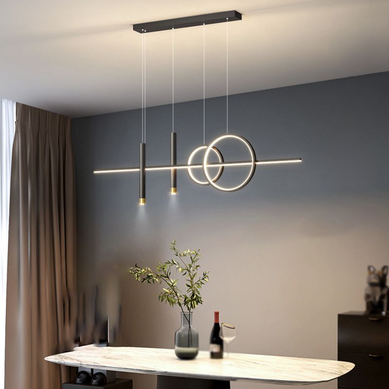 Modern Hanging Ceiling Light 5 Light Island Ceiling Light for Living Room