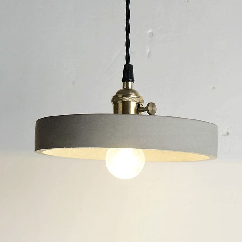 Contemporary Style Creative Cement Hanging Light Geometric Modeling 1-Light Pendant Lamp for Bedroom