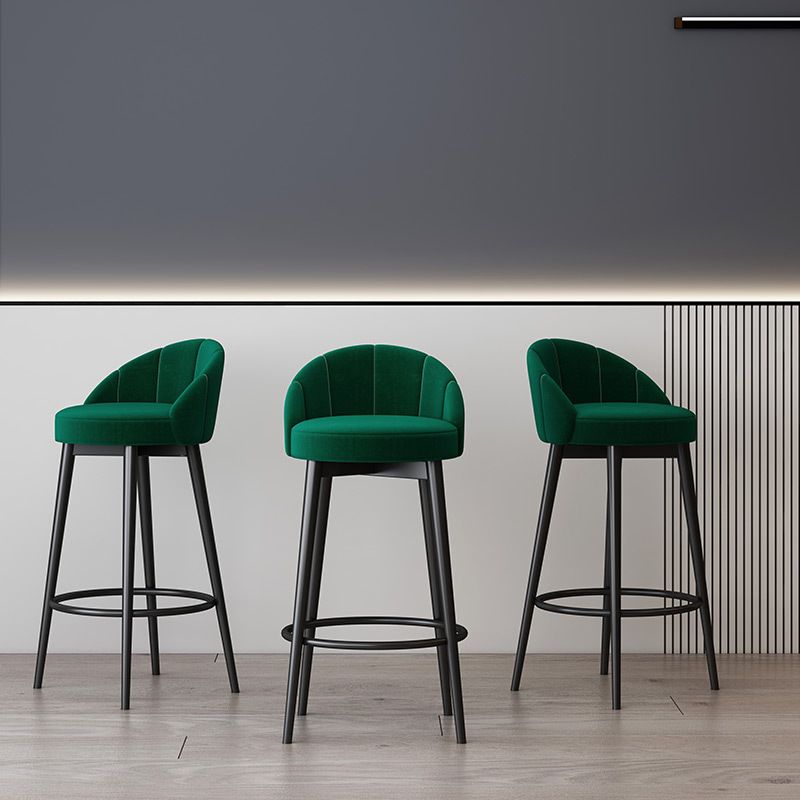Metall skandinavische Küche Esszimmer Armless Stuhl Low Back Bar Hocker