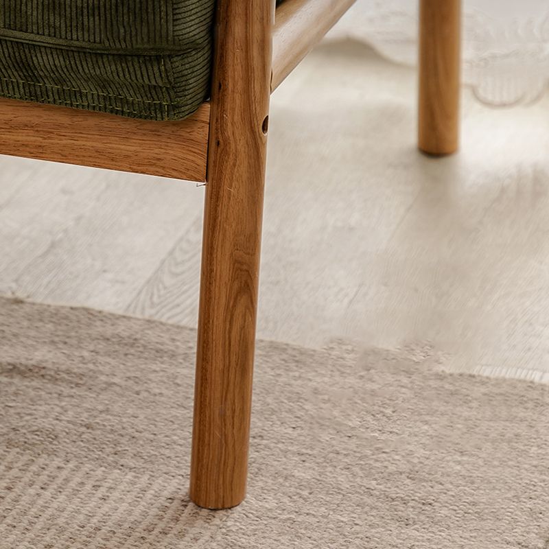 3-Seater Solid Wood Sofa Scandinavian Single Cushion Seat with Pillows