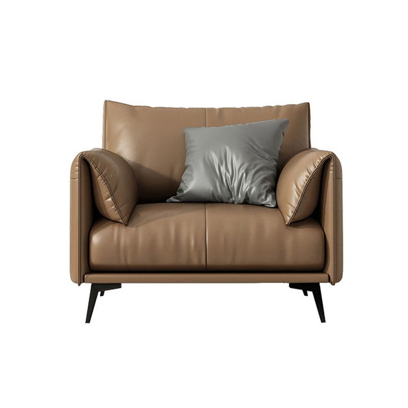 Holzleder-/Kuhläden -braunes rechteckiges Sofa mit Latexpolsterung