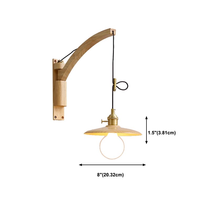 Wood Wall Sconce Light Modern Creative Wall Light for Bedroom