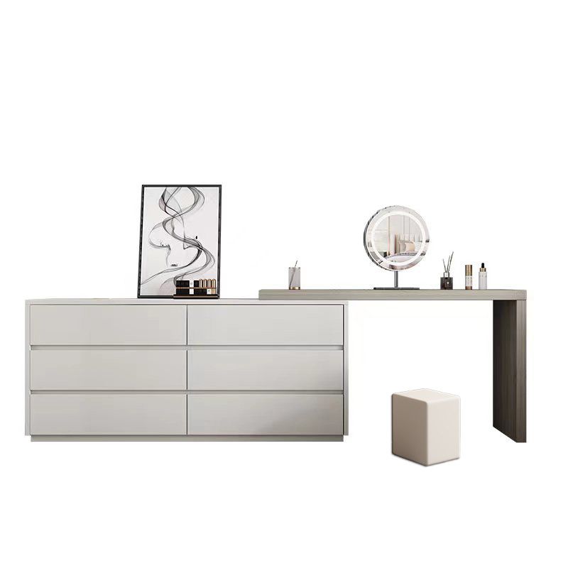 15" Wide Contemporary Make-up Vanity White Wooden Dressing Table