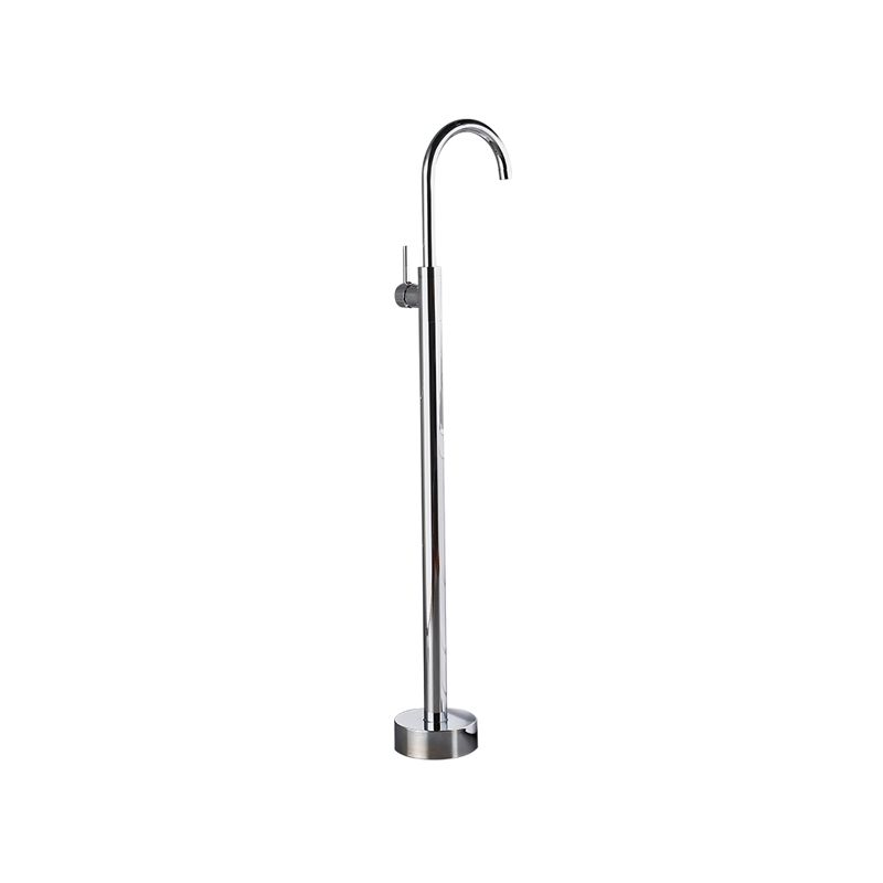 Modern Bathroom Faucet Floor Mounted Rod Handle Bathtub Faucet