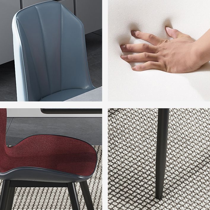 Modern Collapsible Sintered Stone Dining Room Table with 4 Metal Legs for Kitchen Dining Set