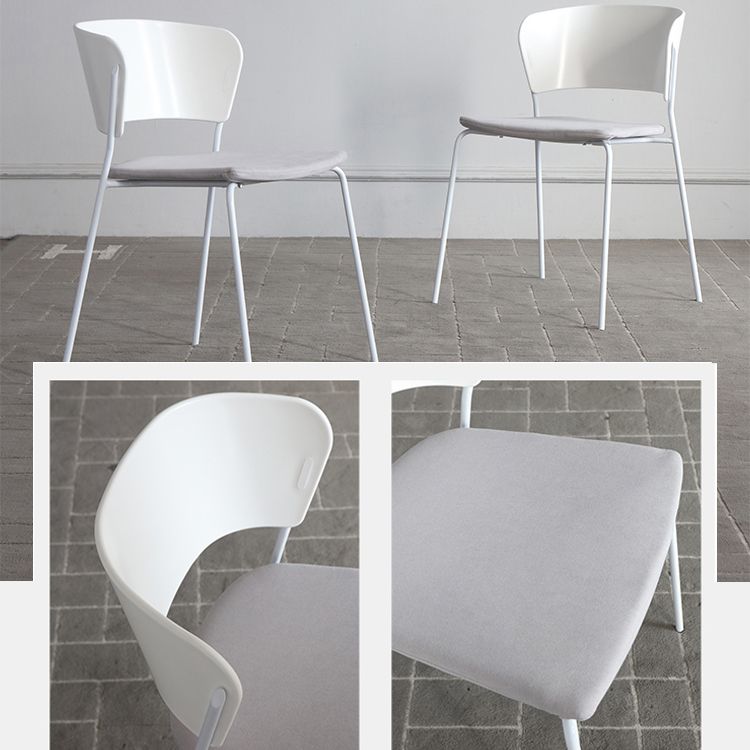 Modern Sintered Stone White Dining Set with Rectangle Tabale and Metal Base Dining Room Set