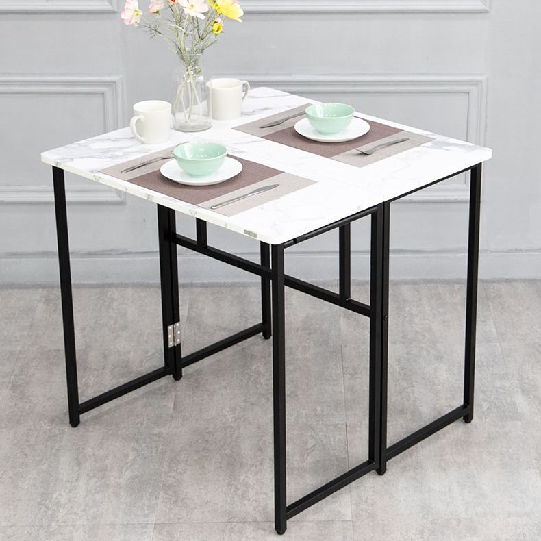 Modern Style Traditional Height Dining Set with Removable Leaf Table and Trestle Base