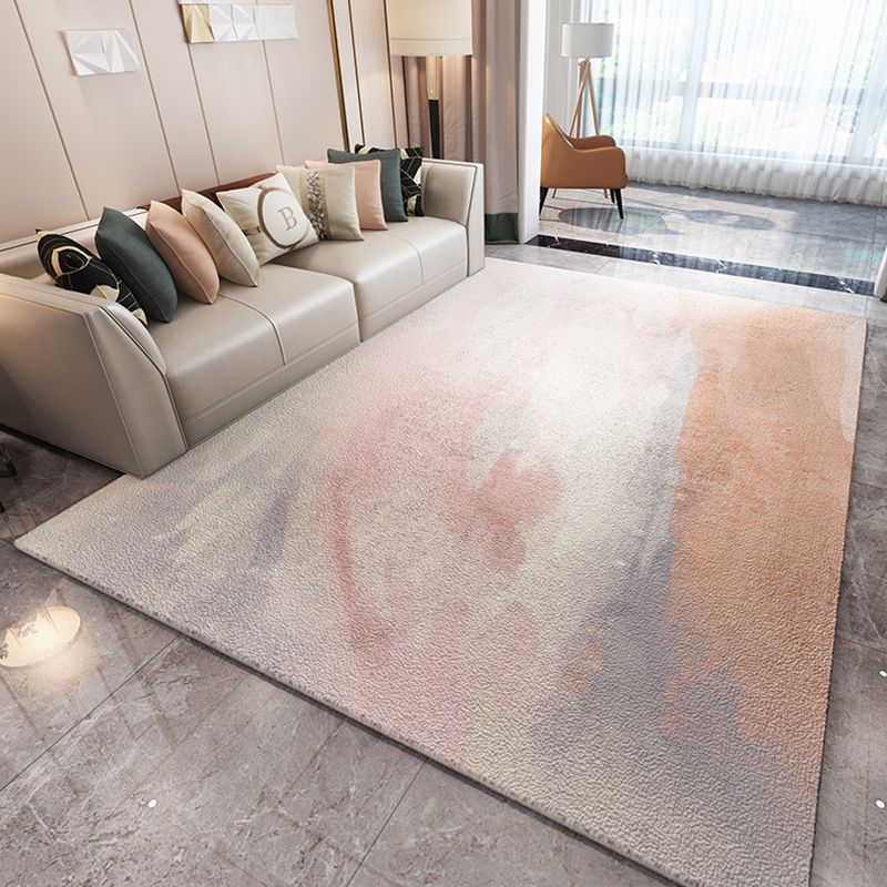 Roze abstracte printruimte Tapijt modern polyester gebied tapijt vlekbestendig vloerkleed voor woningdecoratie