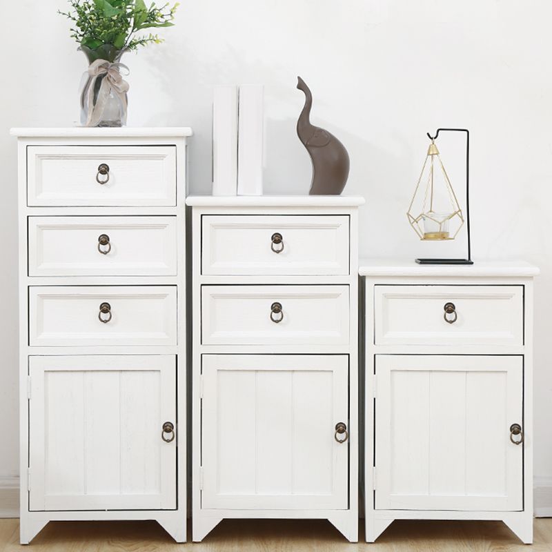 Industrial Bracket  Legs Accent Cabinet with Door and Drawers Storage Cabinet