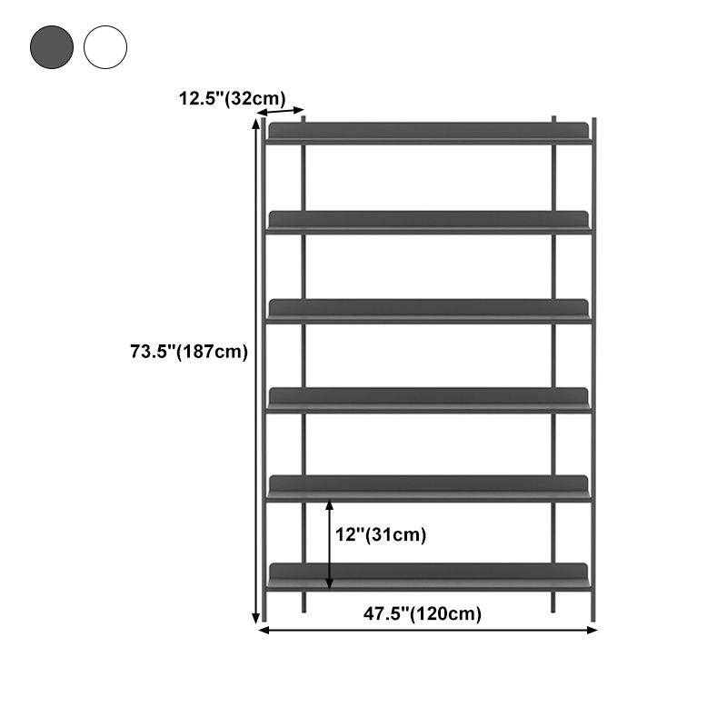 12.60"W Bookcase Contemporary Style Open Back Bookshelf for Home Office