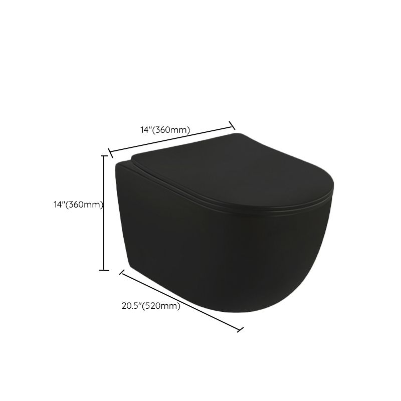 Contemporary Wall Mount Flush Toilet Ceramic Urine Toilet with Seat for Washroom