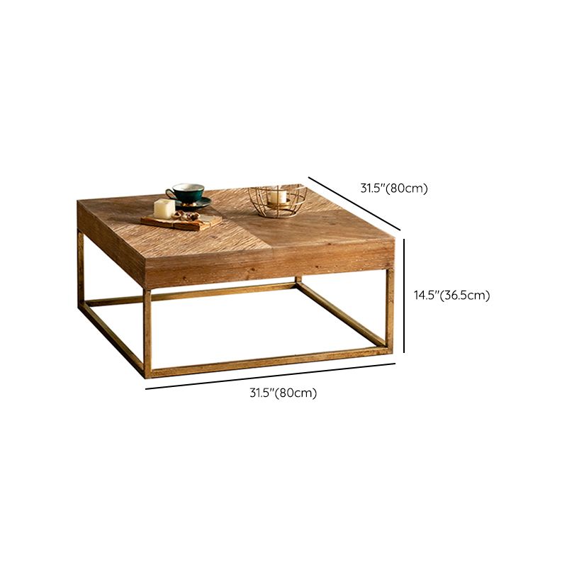 Rustic Corner Table Solid Wood Brown Side End Table for Living Room